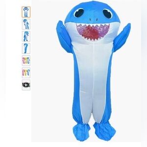 Blue Baby Shark Inflatable Costume